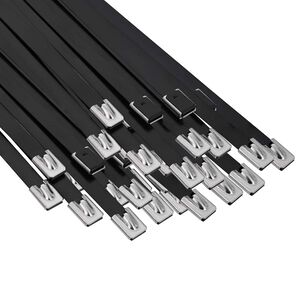 vidaXL Kabelbinders 250 st 7,9 x 350 mm Zwart