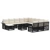 vidaXL Tuinbankenset 13 st Zwart en Cream Wit poly rattan