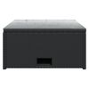 vidaXL 4-delige Loungeset met kussens poly rattan zwart