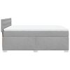 vidaXL Boxspring met matras stof lichtgrijs 140x200 cm