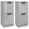 vidaXL Dressoirs 2 st 30x30x70 cm bewerkt hout betongrijs