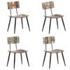 vidaXL Eetkamerstoelen 4 st massief gerecycled hout
