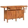 vidaXL Werkbank met lades en bankschroeven 162x62x83 cm acaciahout