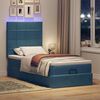 vidaXL Ottoman bed met matrassen en LED's 80x200cm fluweel donkerblauw