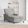 vidaXL Chaise Lounge met kussen Lichtgrijs 91 x 157 x 91 cm Fluweel