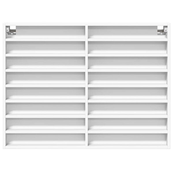 vidaXL Vitrinekast 100x8,5x75 cm bewerkt hout wit