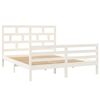 vidaXL Bedframe massief grenenhout wit 160x200 cm
