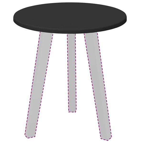 vidaXL Tafelblad Zwart 40 x 40 x 1,5 cm Bewerkt hout