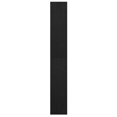 vidaXL Boekenkast/kamerscherm 40x30x199 cm massief grenenhout zwart