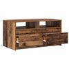 vidaXL Salontafel met lade Oudhout 90 x 50 x 45 cm Bewerkt hout