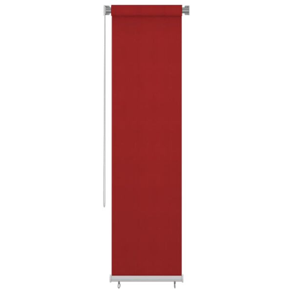 vidaXL Rolgordijn voor buiten 60x230 cm HDPE rood