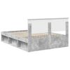 vidaXL Bedframe met hoofdeinde Beton 140 x 200 cm Massief grenenhout