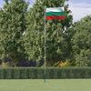 vidaXL Vlag met vlaggenmast Bulgarije 6,23 m aluminium