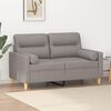 vidaXL Tweezitsbank met sierkussens 120 cm stof taupe