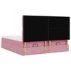 vidaXL Ottoman bed met matrassen 160x200cm fluweel roze