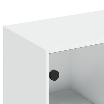 vidaXL Boekenkast met deuren 136x37x142 cm bewerkt hout wit
