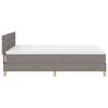 vidaXL LED Box Spring Bed met matras met LED Taupe 140 x 200 cm Stof