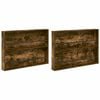 vidaXL Tijdschrift Rek met plank 2 pcs Gerookt eiken 100 x 12 x 70 cm