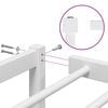 vidaXL Bedframe metaal wit 150x200 cm