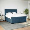 vidaXL Boxspring met matras fluweel blauw 180x200 cm