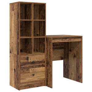 vidaXL Bureau Oudhout 105,5 x 50 x 127 cm 2 st