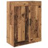 vidaXL Hoge kast met lade Oudhout 69,5 x 34 x 180 cm Bewerkt hout