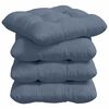 vidaXL Zitkussens 4 st Katoen Stof Blauw 45 x 45 cm