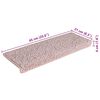 vidaXL Trapmatten 15 st 65x21x4 cm lichtroze met rechthoekige rand