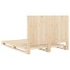 vidaXL Bedframe met hoofdbord massief grenenhout wit 140x200 cm