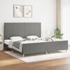vidaXL Bedframe zonder matras stof donkergrijs 200x200 cm