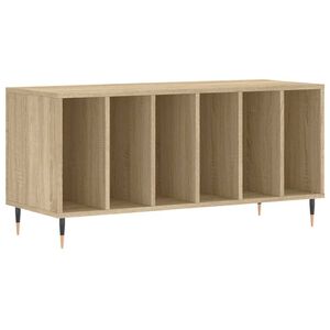 vidaXL Platenkast 100x38x48 cm bewerkt hout sonoma eikenkleurig