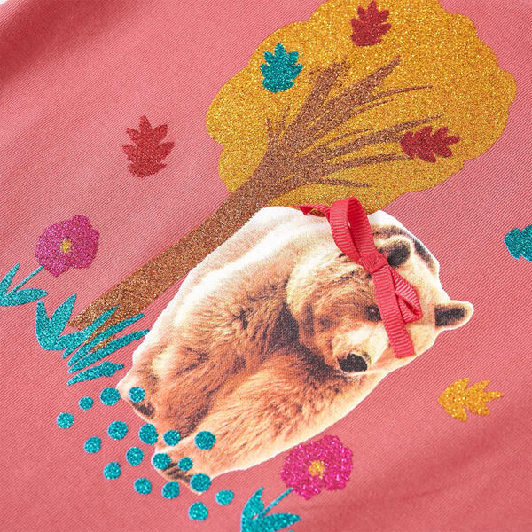 Kindershirt met lange mouwen 128 oudroze