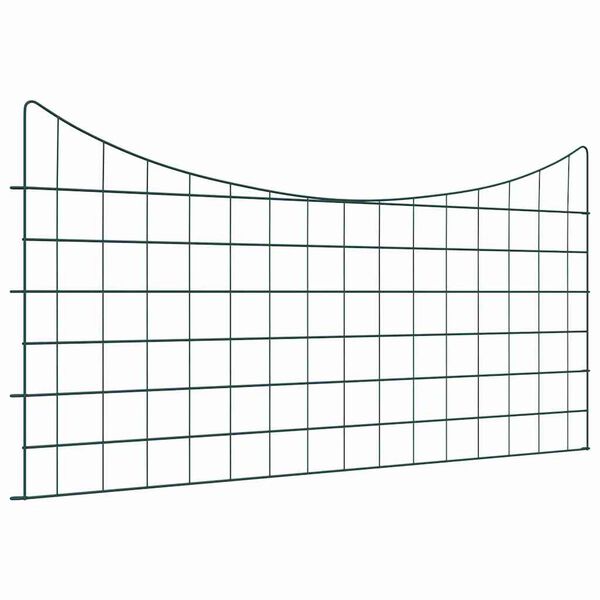 vidaXL Vijverhekken Set 5 pcs Groen 100 x 50 cm Staal