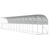 vidaXL Kippenhok Tegen de Muur zilver 600 x 150 x 215 cm