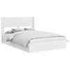 vidaXL Bedframe met opbergruimte en hoofdbord Wit 140 x 200 cm