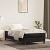 vidaXL Boxspring met matras fluweel zwart 100x200 cm