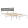 vidaXL Bedframe Wit en lichtgrijs 160 x 200 cm Massief grenenhout