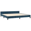 vidaXL Bedframe zonder matras 200x200 cm fluweel donkerblauw