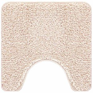 vidaXL Antislip Badmat met Toilet Cut Cr&egrave;me 50 x 50 cm PP