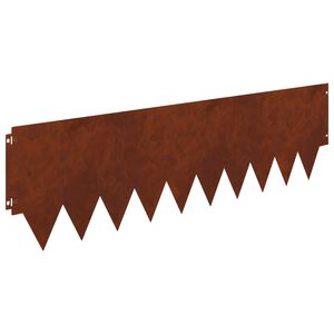 vidaXL Gazonrand 20 st 103 x 30 cm Staal Roestkleurig