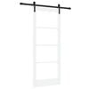 vidaXL Schuifdeur ORKDAL Wit 83 x 202 cm Massief grenenhout en glas