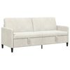 vidaXL Bank met opslag 3-zits Cr&egrave;mekleurig 192 x 78 x 87 cm Polyester