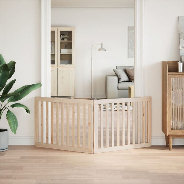 vidaXL Hondenhek opvouwbaar 2 panelen 160 cm populierenhout