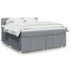 vidaXL Boxspring met matras stof lichtgrijs 180x200 cm