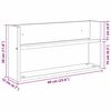 vidaXL Tijdschrift Rek 2 pcs Zwart Eiken 60 x 12 x 30 cm Bewerkt hout