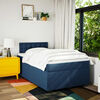vidaXL Boxspring met matras stof blauw 120x200 cm