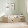 vidaXL Opbergbedframe met opslag Sonoma eiken 90 x 190 cm Bewerkt hout