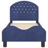 vidaXL Peuterbedframe met hoofdbord Politieblauw 70 x 140 cm Fluweel