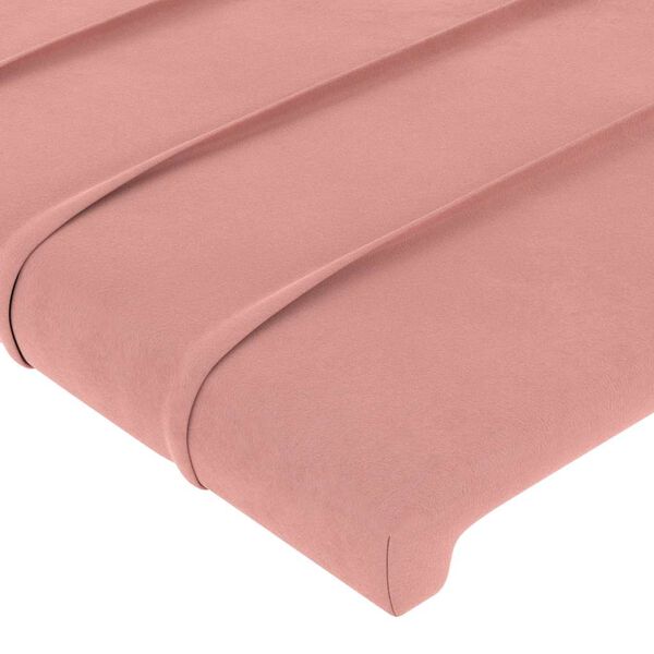 vidaXL Hoofdborden 2 st 72x5x78/88 cm fluweel roze