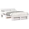 vidaXL Bedframe met hoofdeinde Wit 150 x 200 cm Massief grenenhout